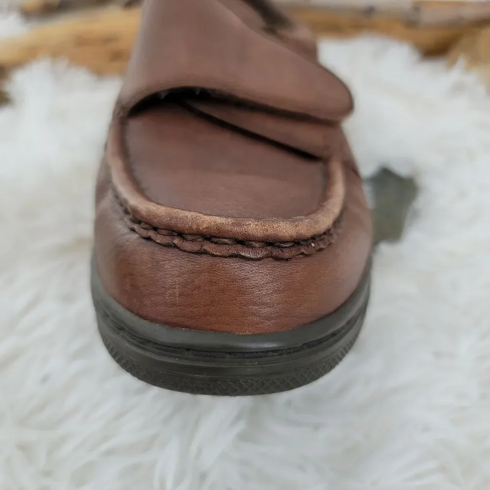 Streetcars chunky wide comfort loafers brown